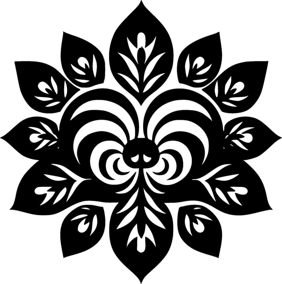 mandala - minimalista y plano logo - vector ilustración