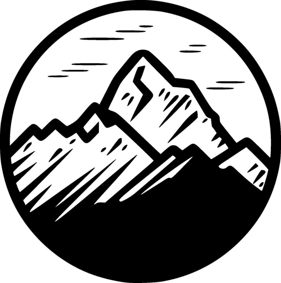 Mountain, Minimalist and Simple Silhouette - Vector illustration