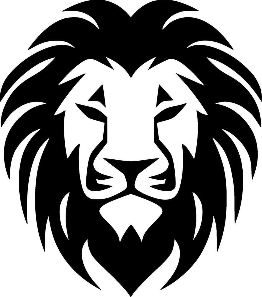 Lion, Minimalist and Simple Silhouette - Vector illustration