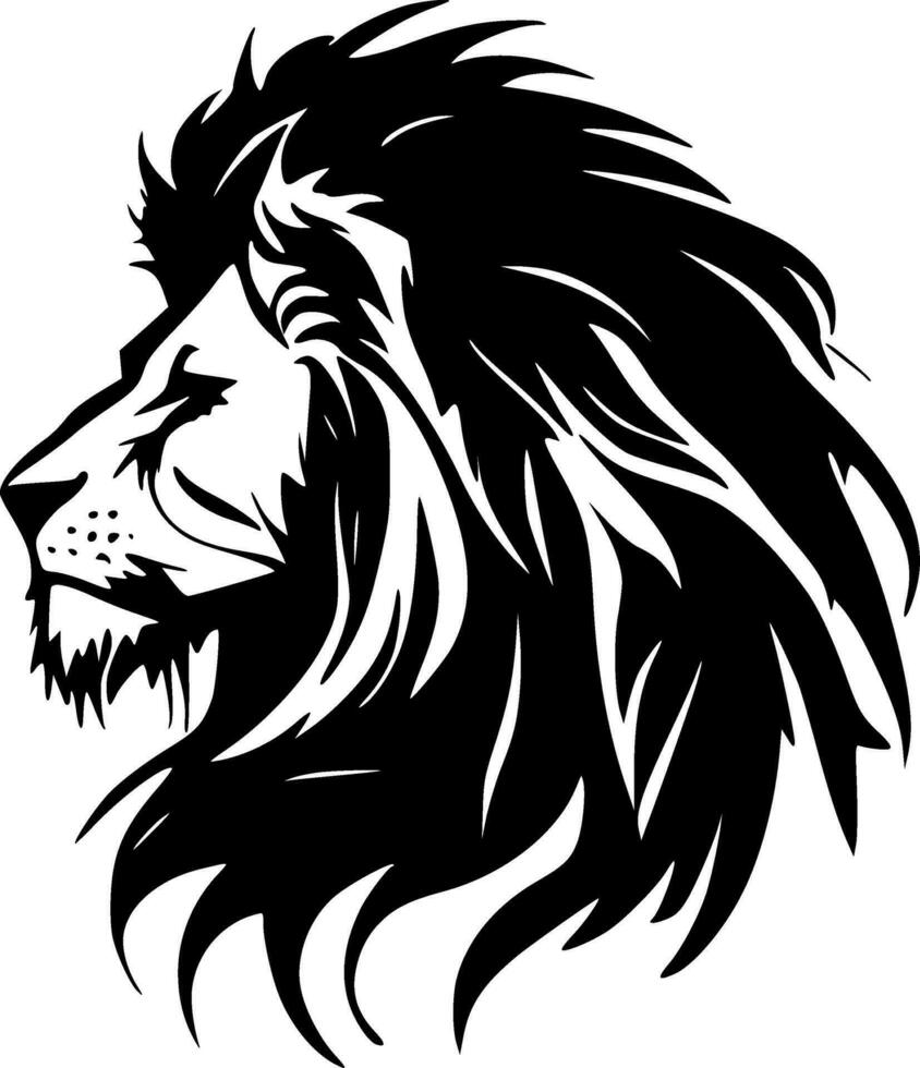 Lion, Minimalist and Simple Silhouette - Vector illustration