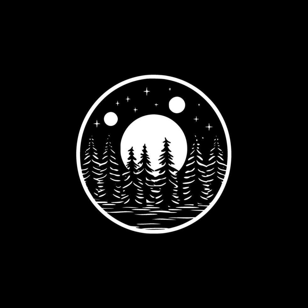 Forest - Minimalist and Flat Logo - Vector illustration