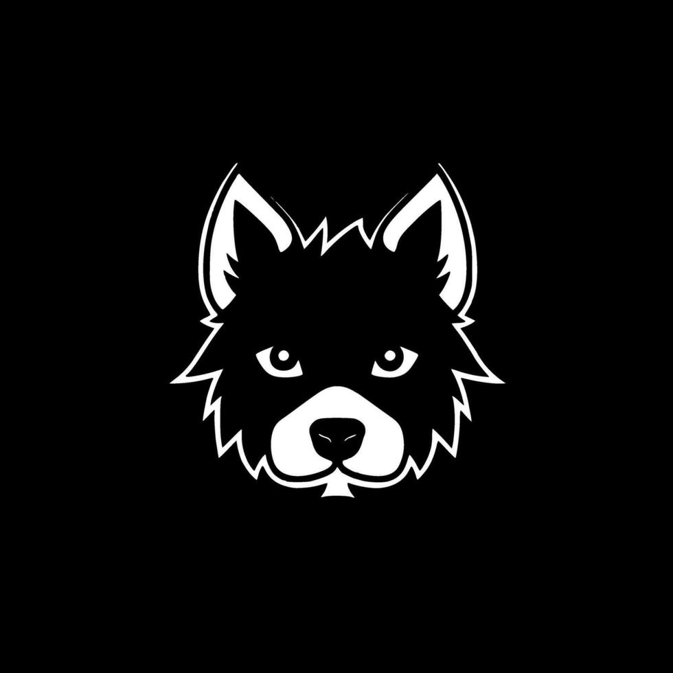 Dog, Minimalist and Simple Silhouette - Vector illustration