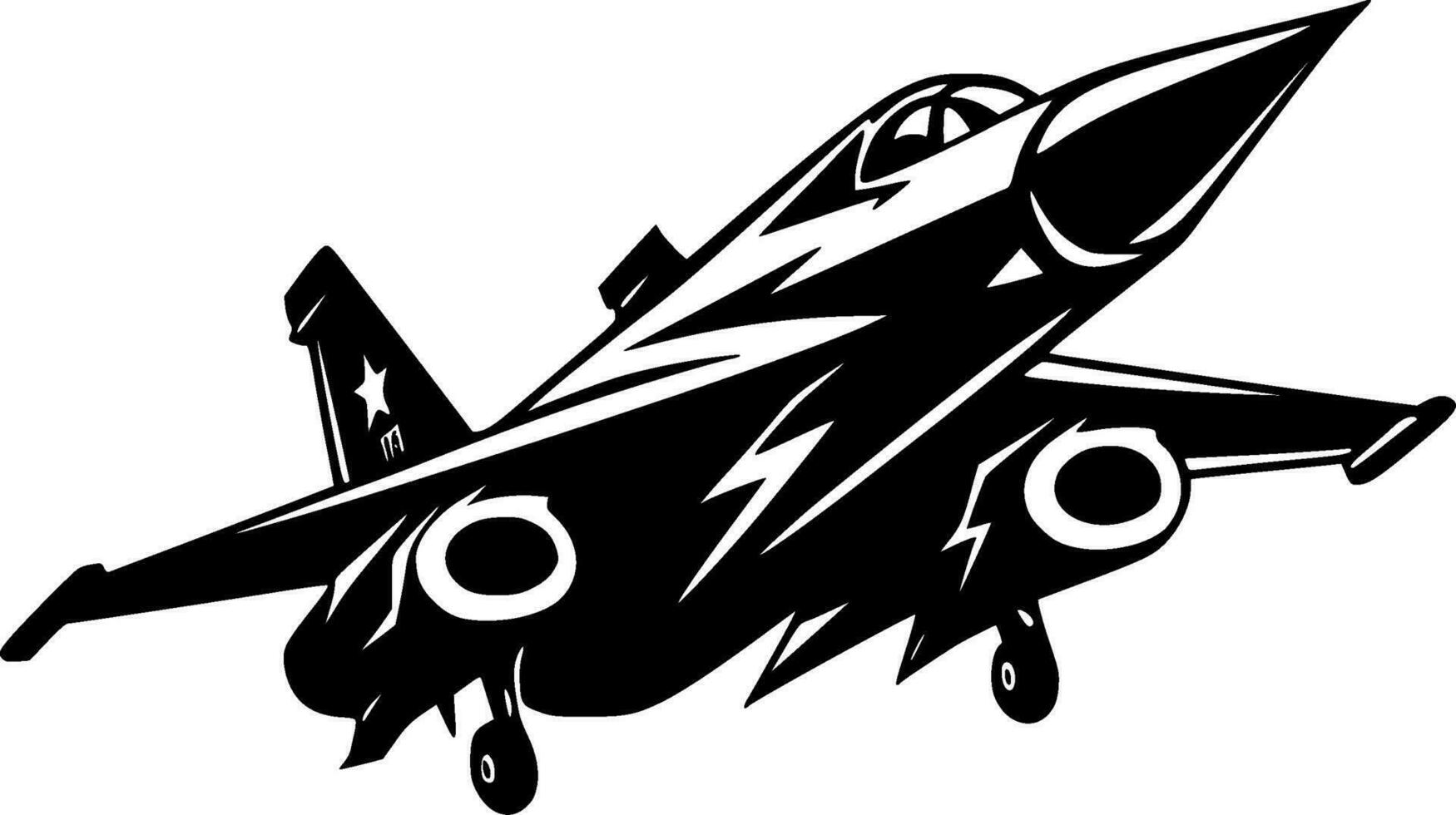 Fighter Jet - High Quality Vector Logo - Vector illustration ideal for T-shirt graphic