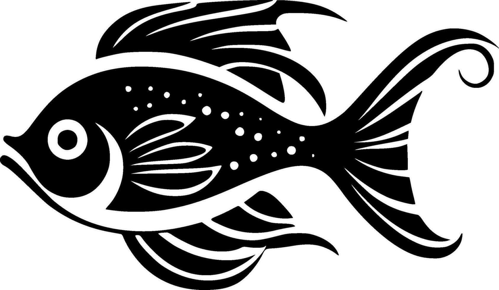 Fish, Minimalist and Simple Silhouette - Vector illustration