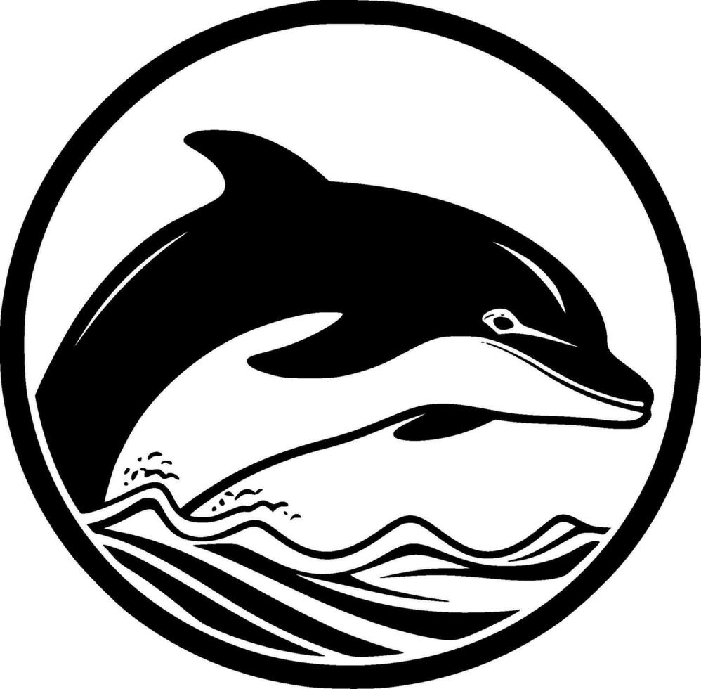 Dolphin - Minimalist and Flat Logo - Vector illustration