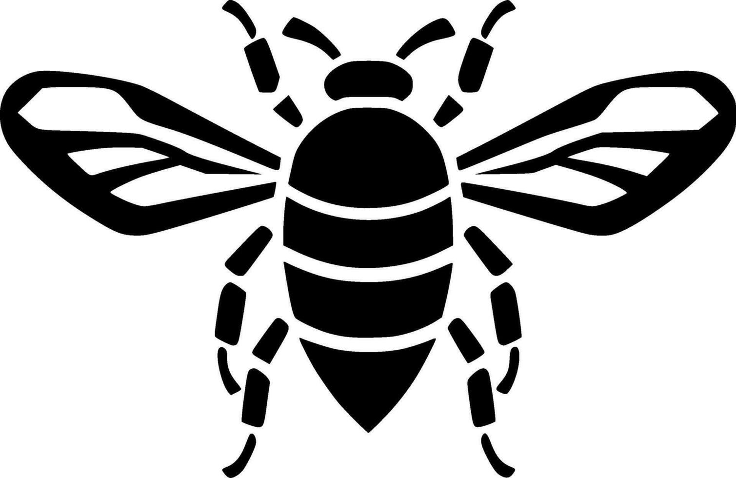 abeja, minimalista y sencillo silueta - vector ilustración