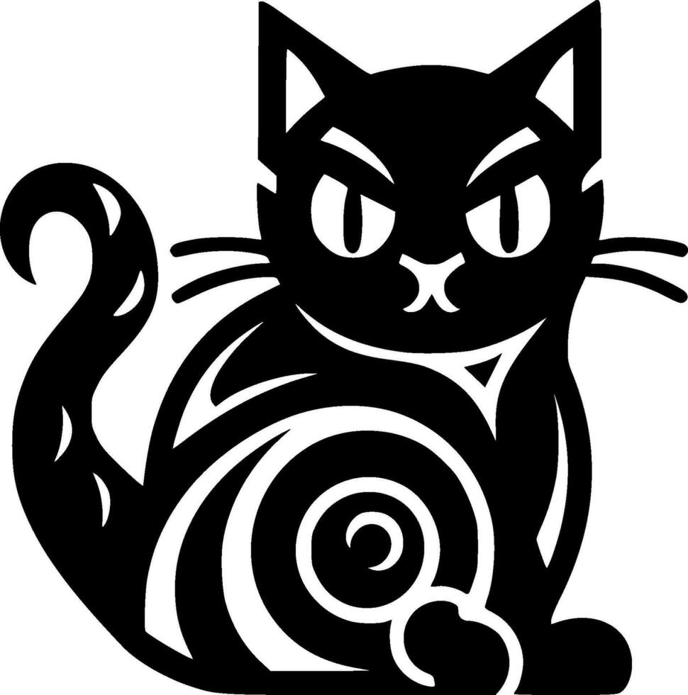 gato - minimalista y plano logo - vector ilustración