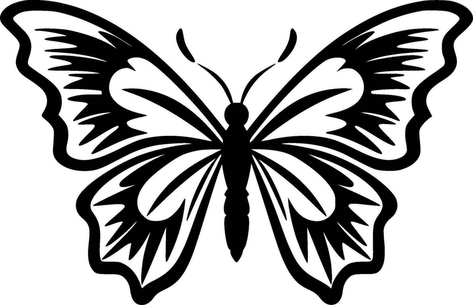 Butterfly, Minimalist and Simple Silhouette - Vector illustration