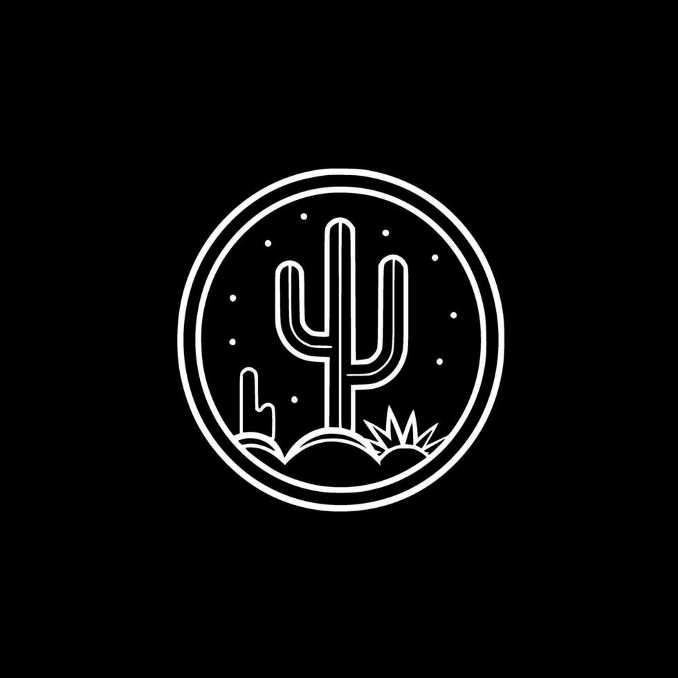 Cactus, Minimalist and Simple Silhouette - Vector illustration