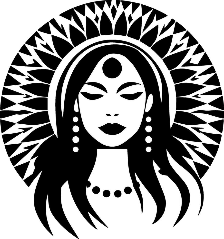 Boho - Minimalist and Flat Logo - Vector illustration