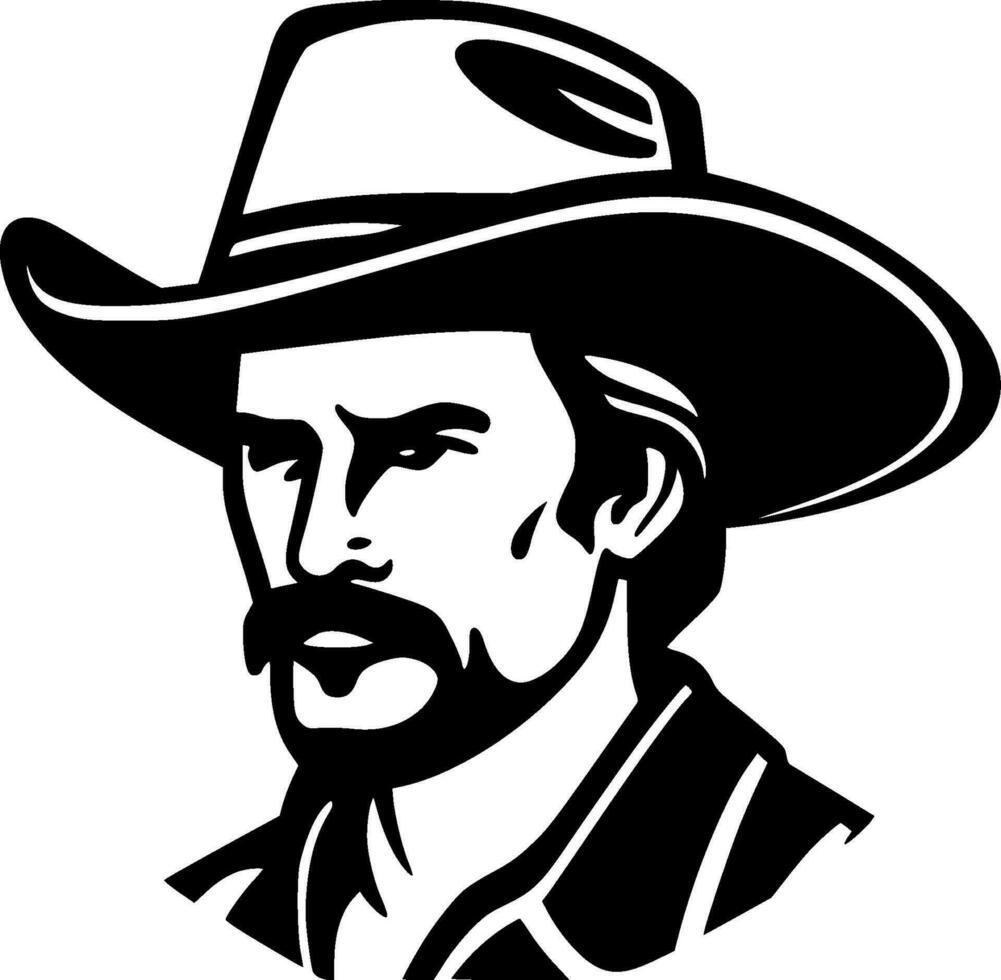Western - Minimalist and Flat Logo - Vector illustration