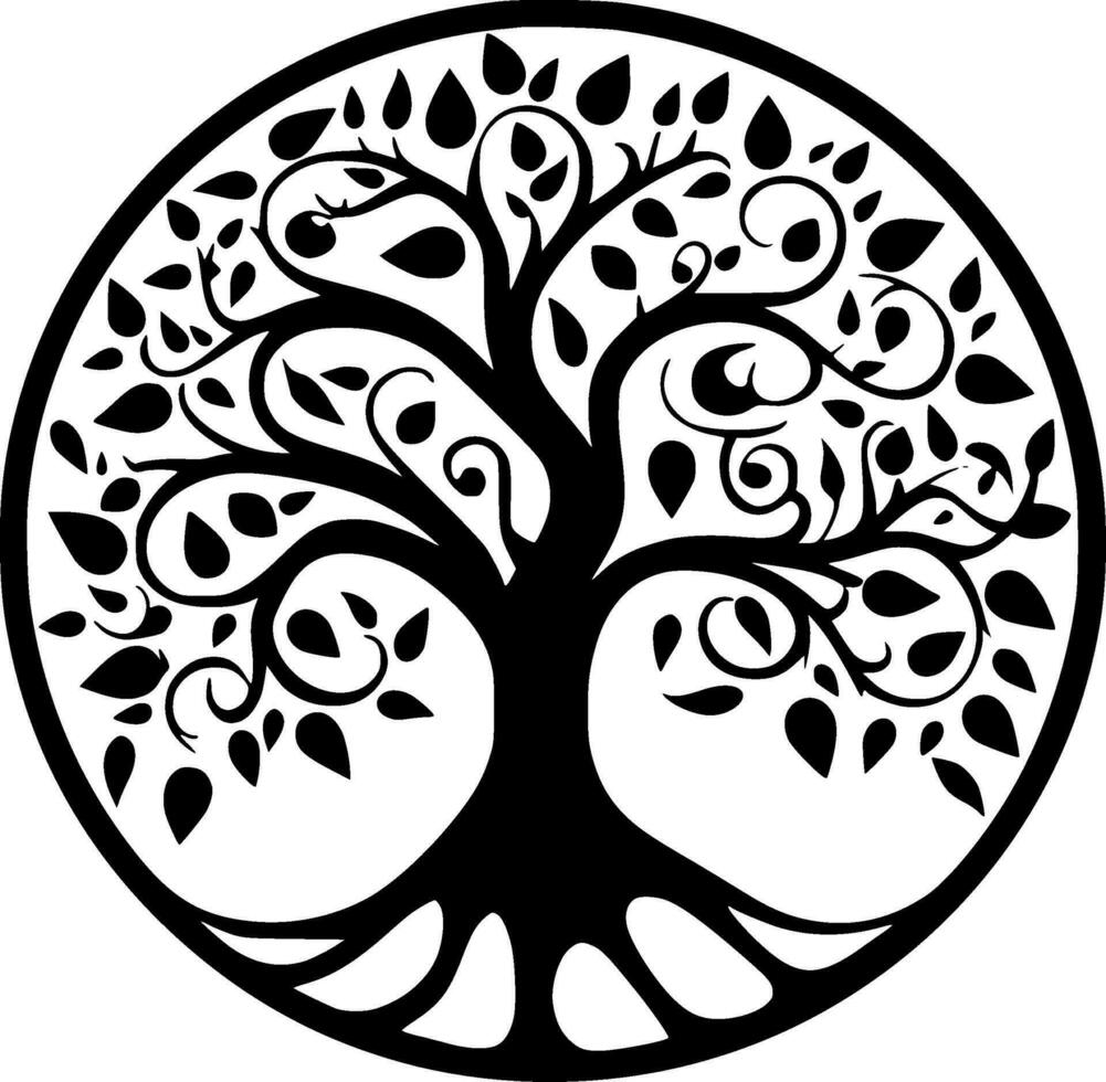 Tree - Minimalist and Flat Logo - Vector illustration