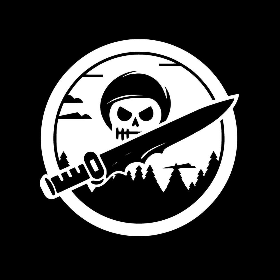 War - Black and White Isolated Icon - Vector illustration