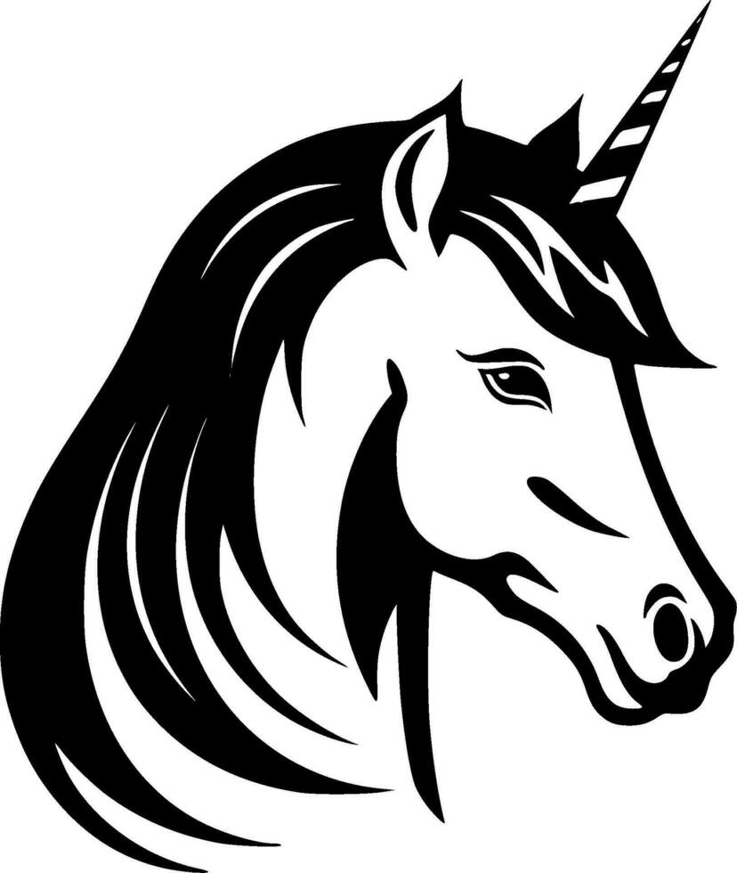 Unicorn, Minimalist and Simple Silhouette - Vector illustration