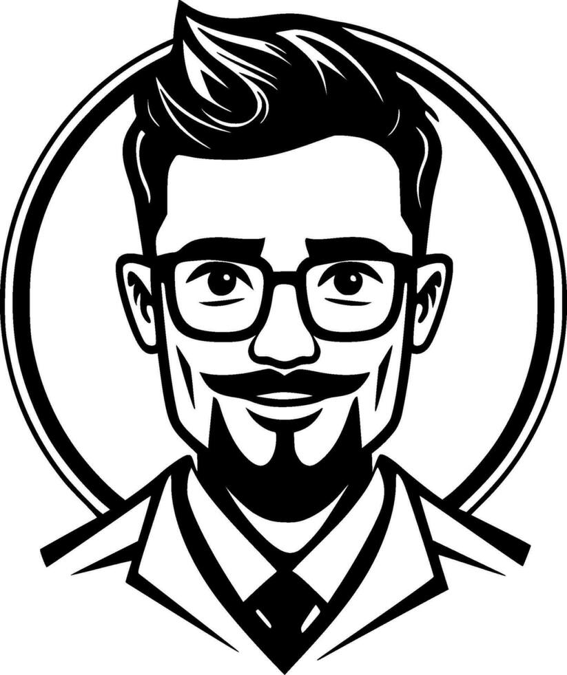 Teacher - Minimalist and Flat Logo - Vector illustration