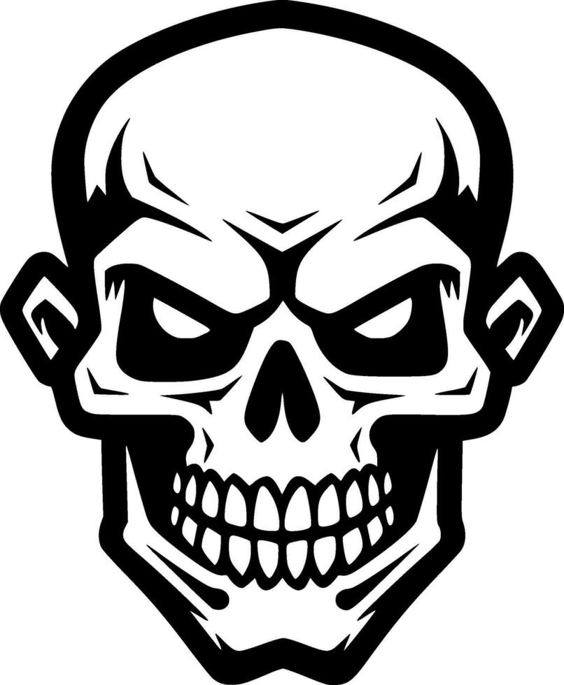 Skull, Minimalist and Simple Silhouette - Vector illustration