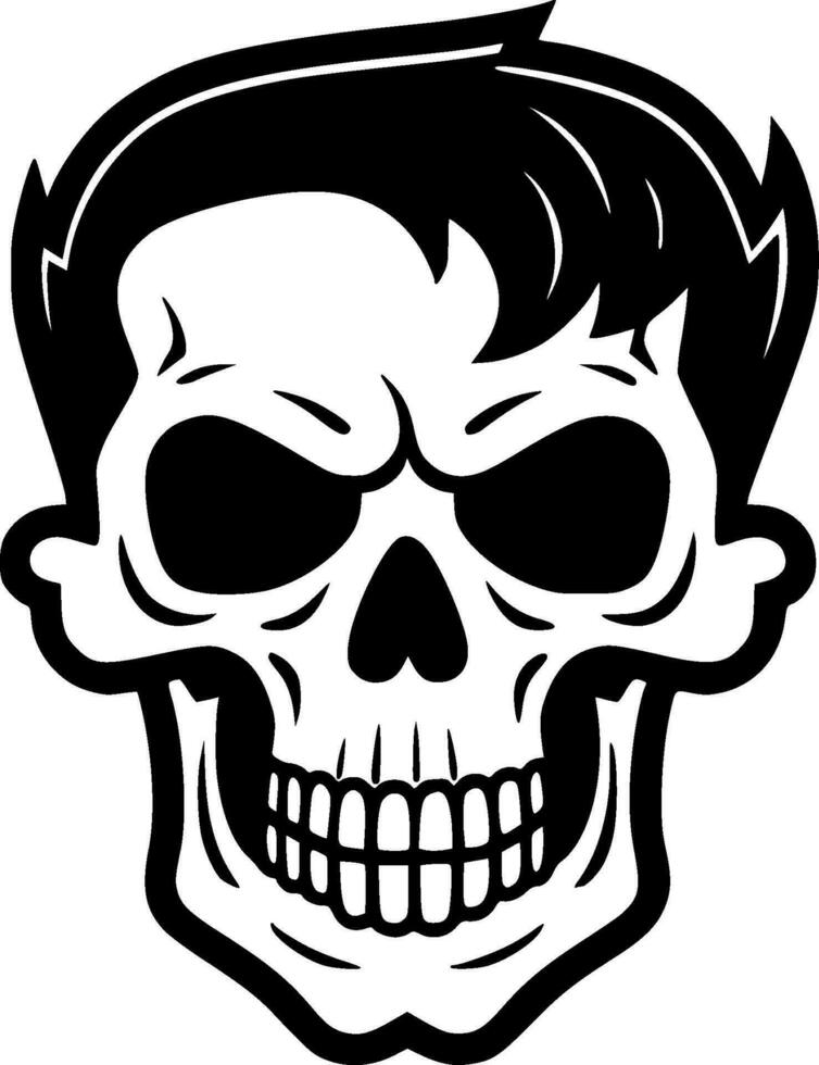 Skull, Minimalist and Simple Silhouette - Vector illustration