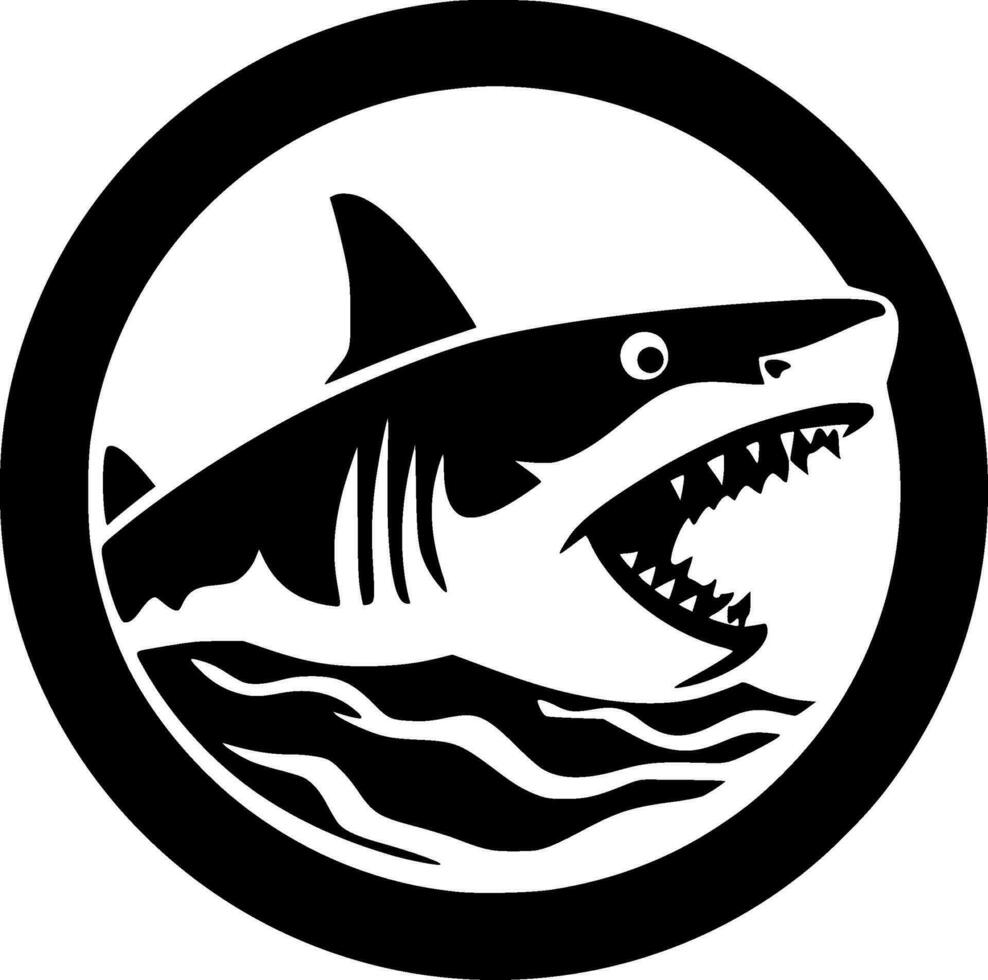 Shark - Minimalist and Flat Logo - Vector illustration