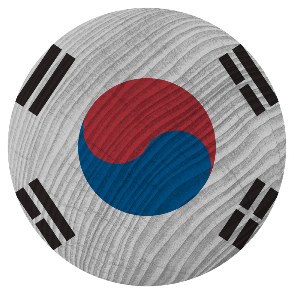 South Korean National Flag in Circle Shape png