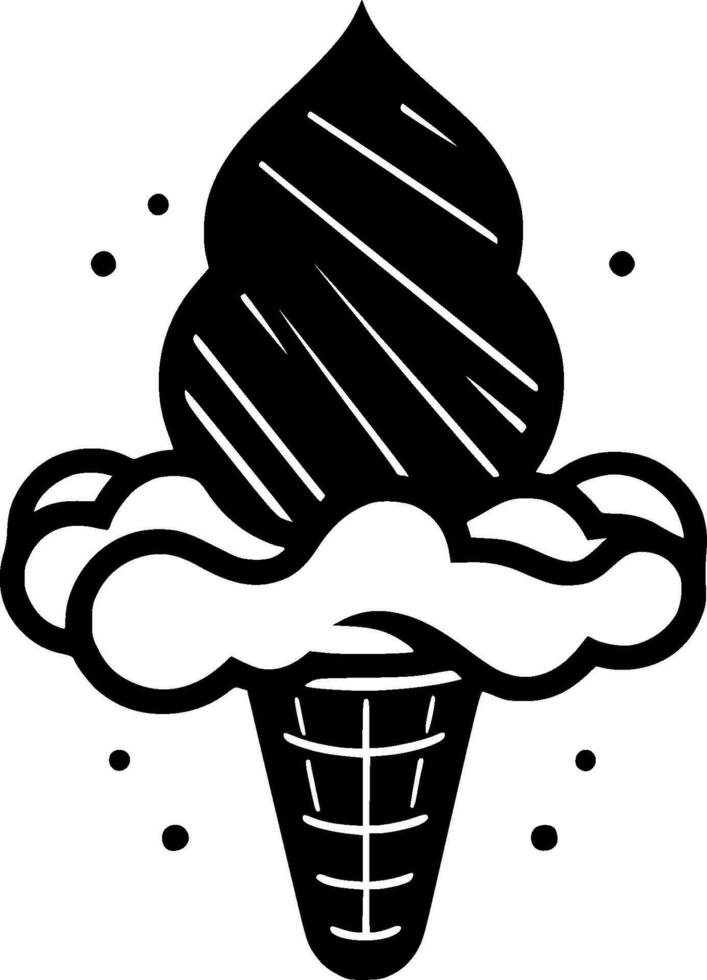 Ice Cream - Minimalist and Flat Logo - Vector illustration