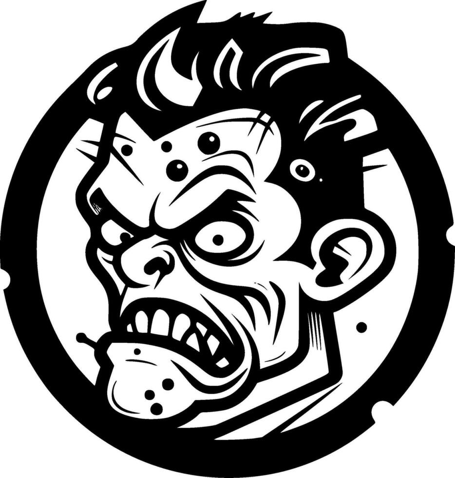 Zombie - Minimalist and Flat Logo - Vector illustration