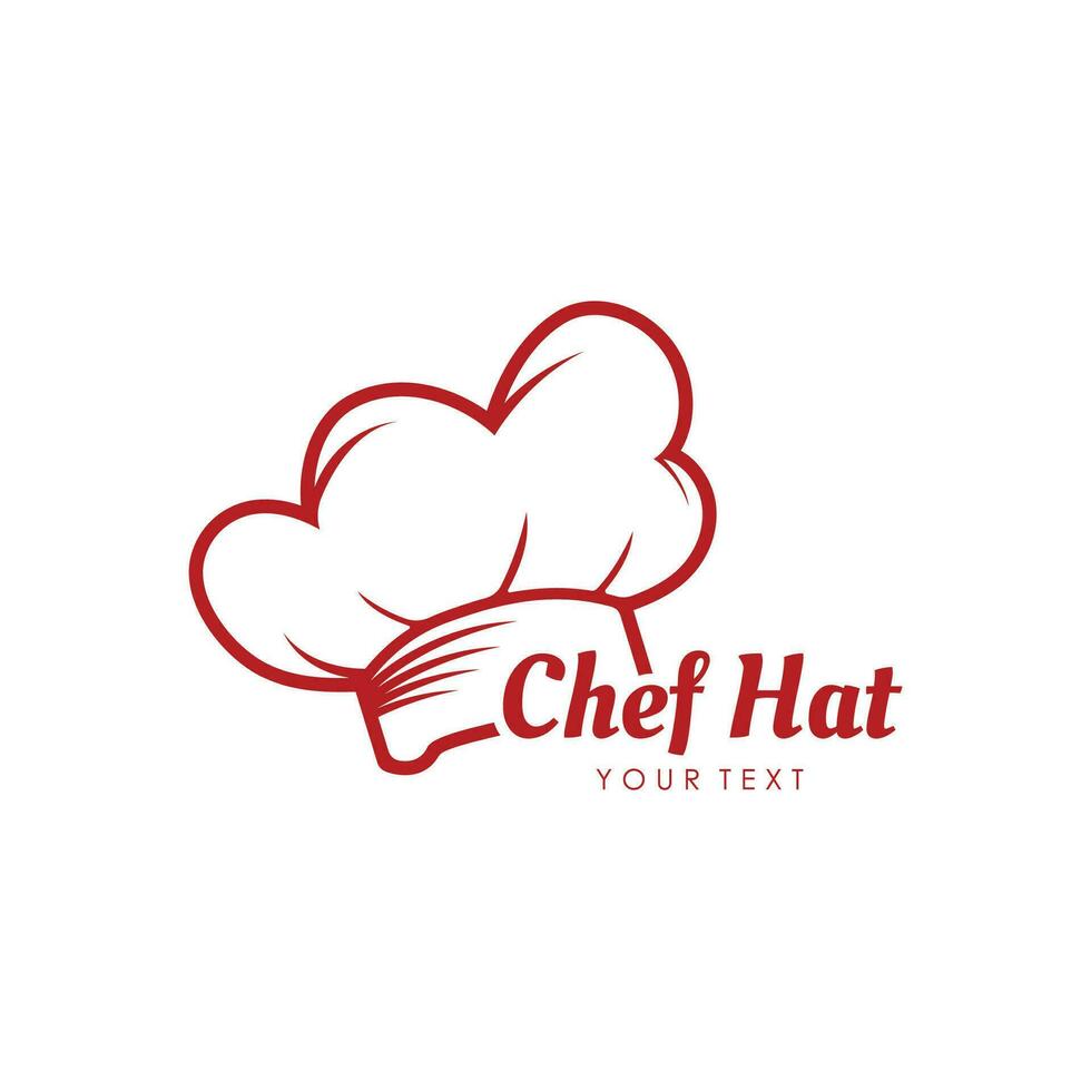 chef hat logo design with vector illustration template