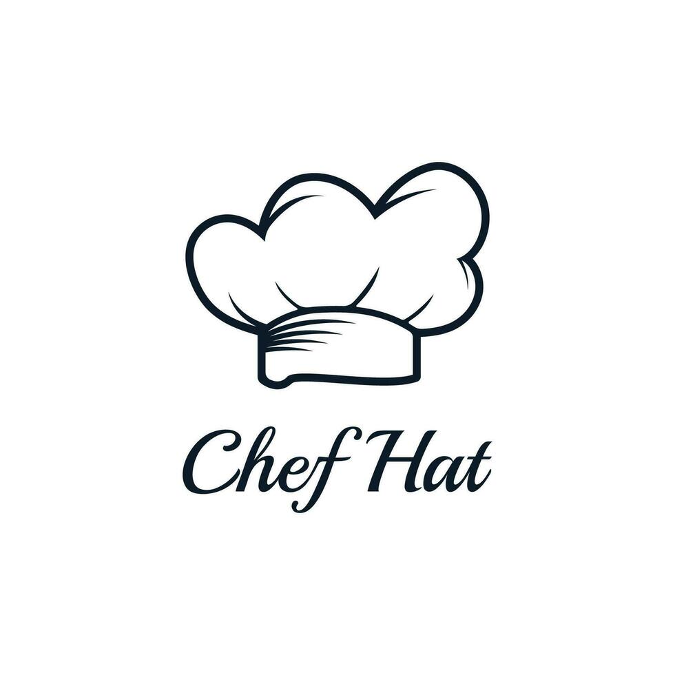 chef hat logo design with vector illustration template