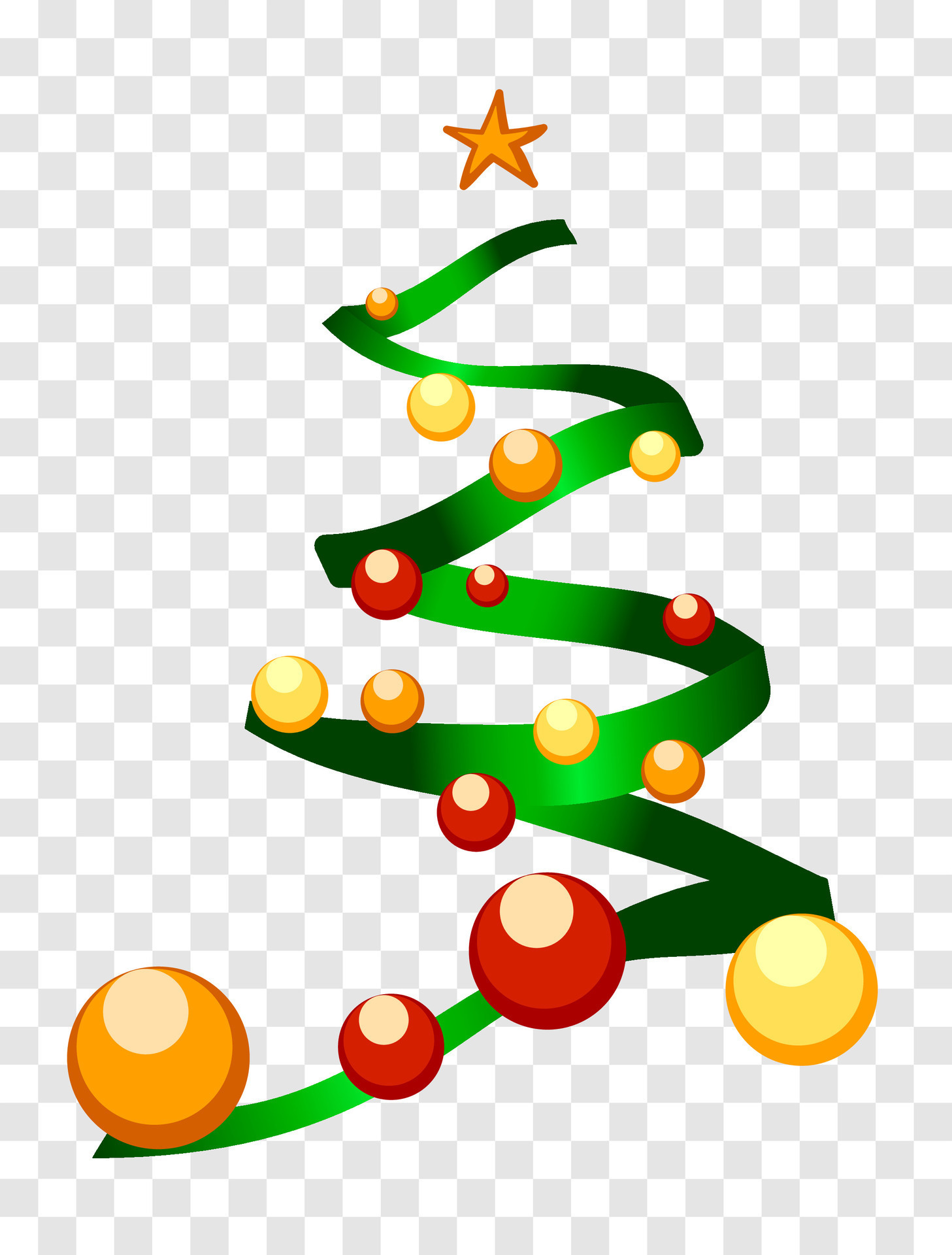 Abstract ribbon Christmas tree. Vector illustration EPS10 34801925