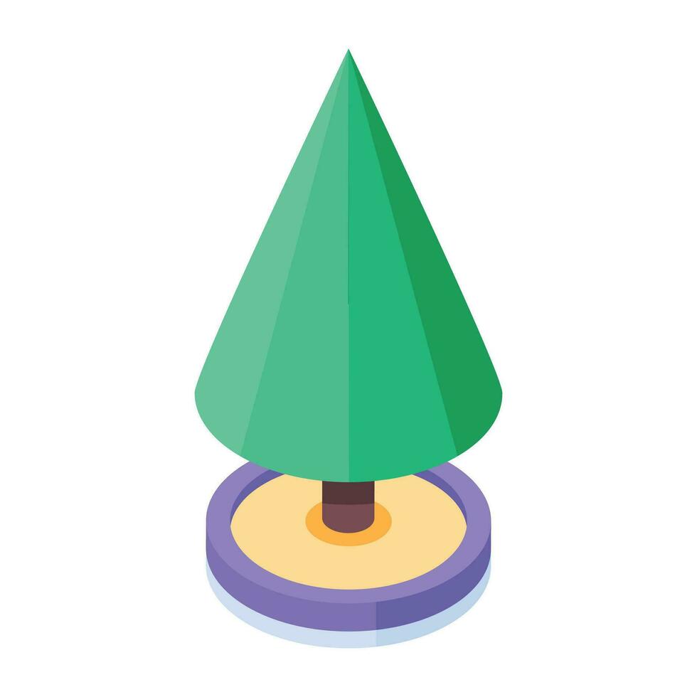 Trees Isometric Icon vector