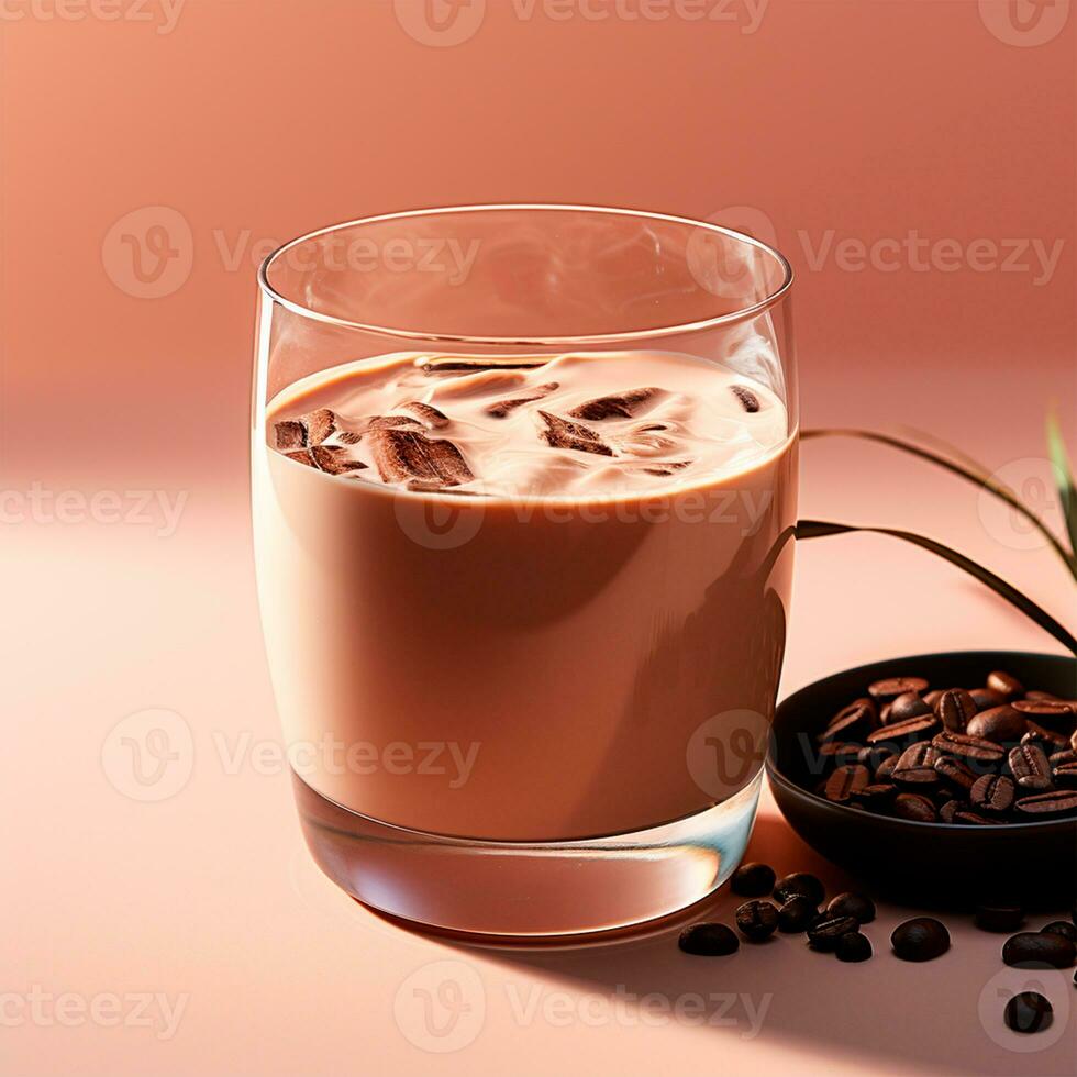 AI generated Festive hot cocoa drink with chocolate - AI generated image photo