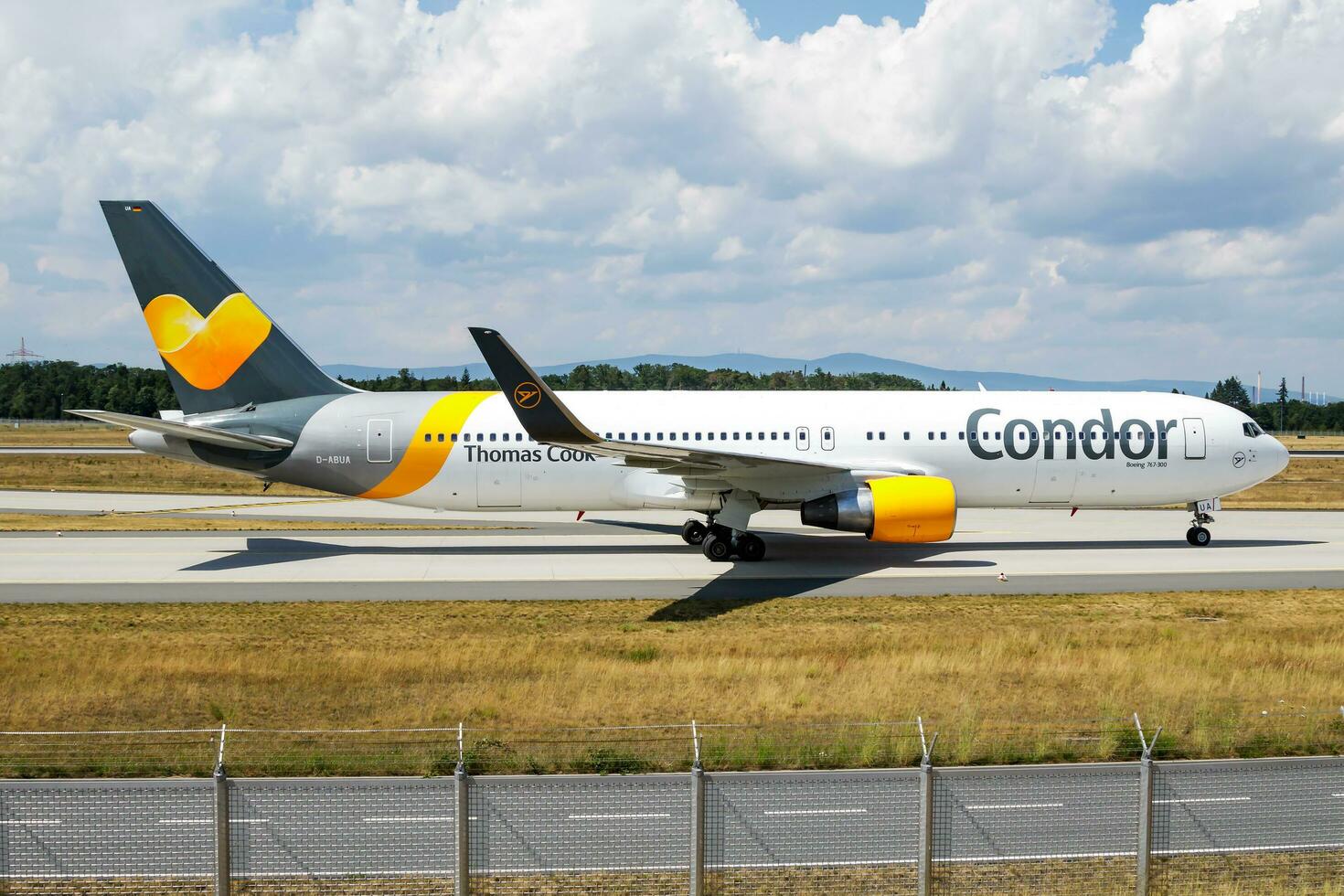 Condor Flugdienst passenger plane at airport. Schedule flight travel