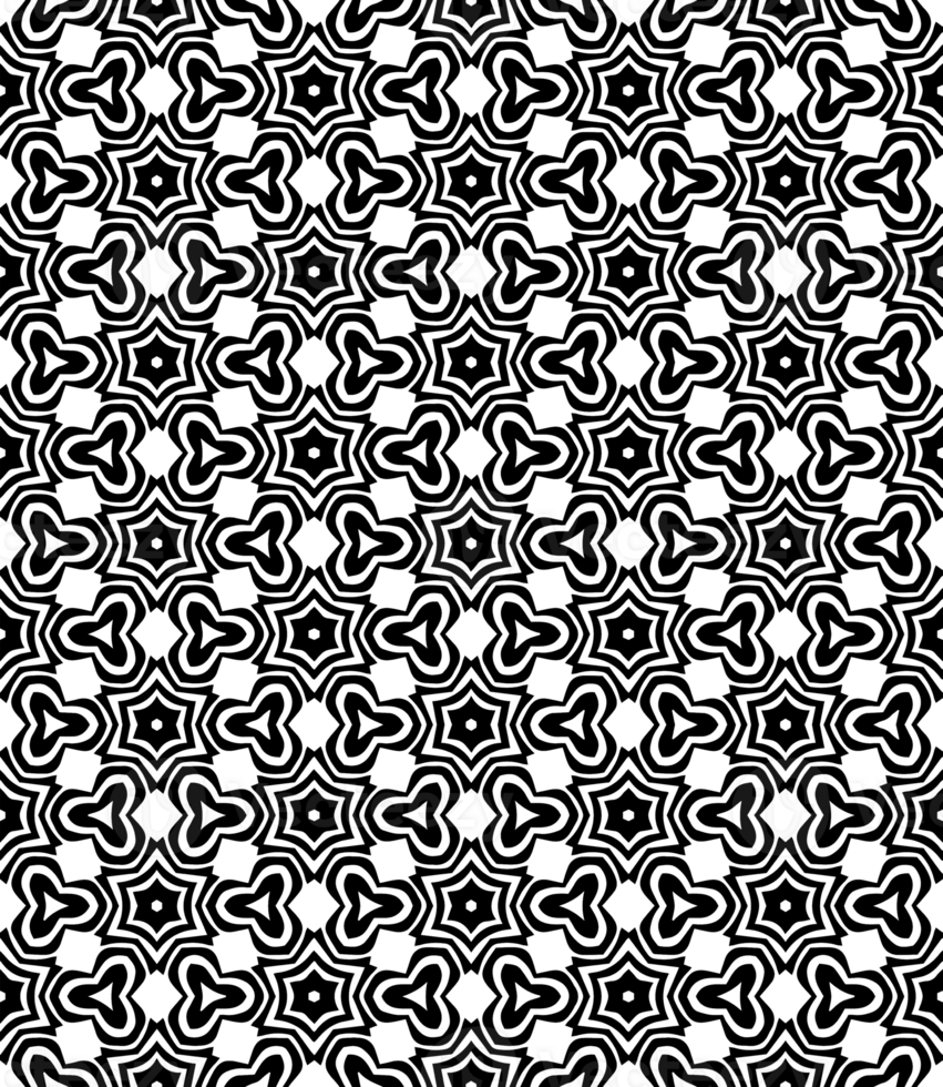 Black seamless abstract pattern. Overlay for background and backdrop. Ornamental design. PNG graphic illustration with transparent background.