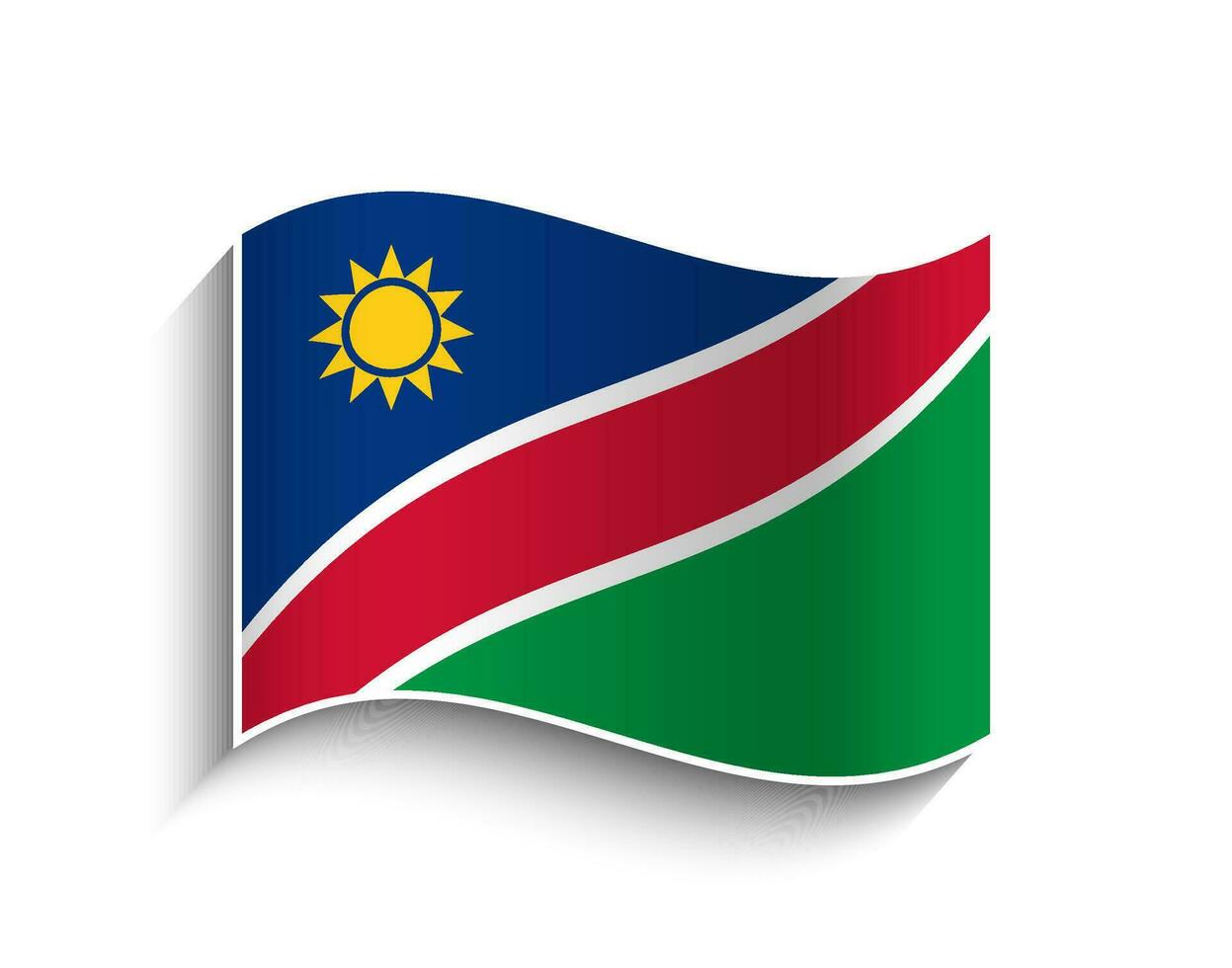 vector Namibia ondulación bandera icono