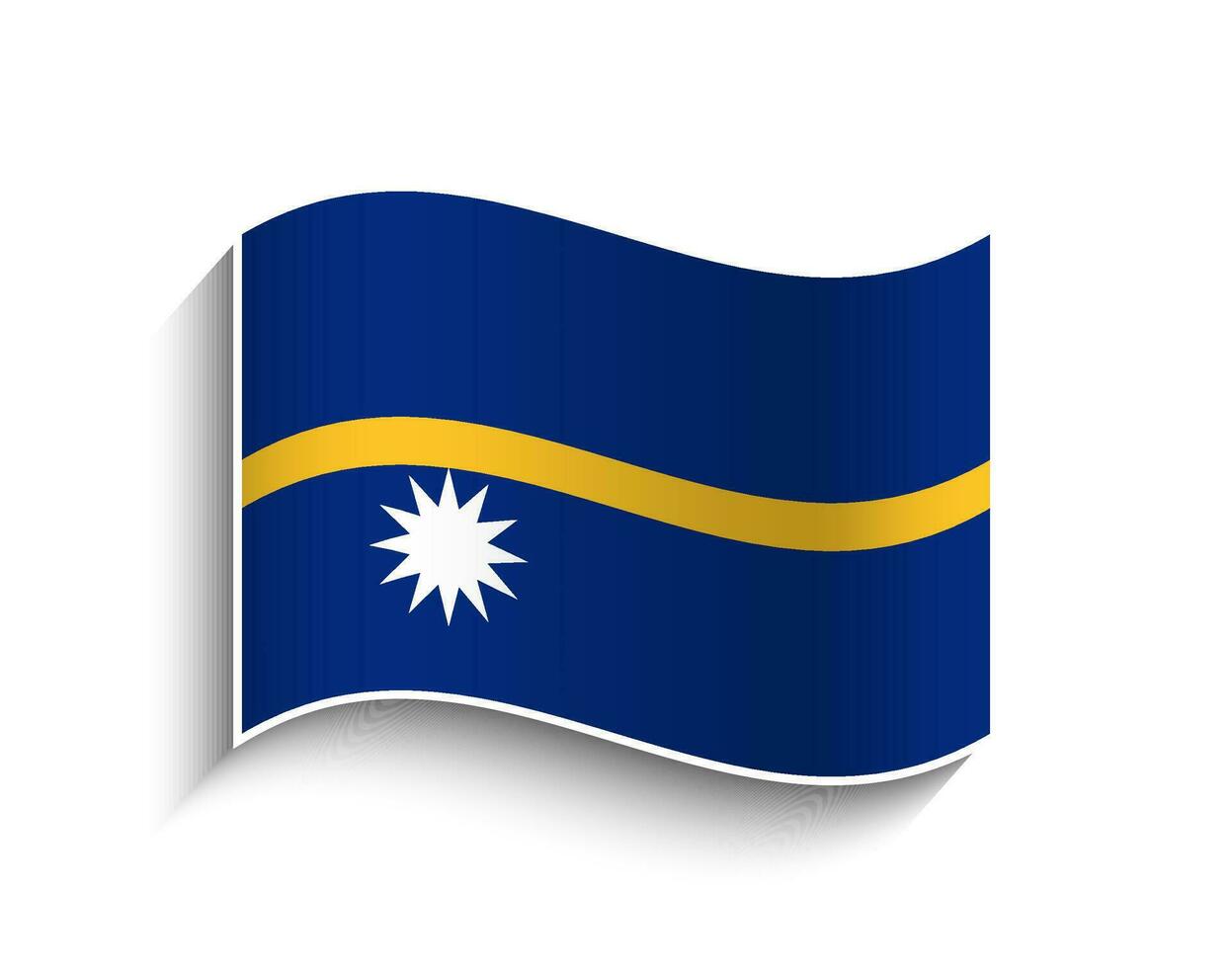 vector nauru ondulación bandera icono