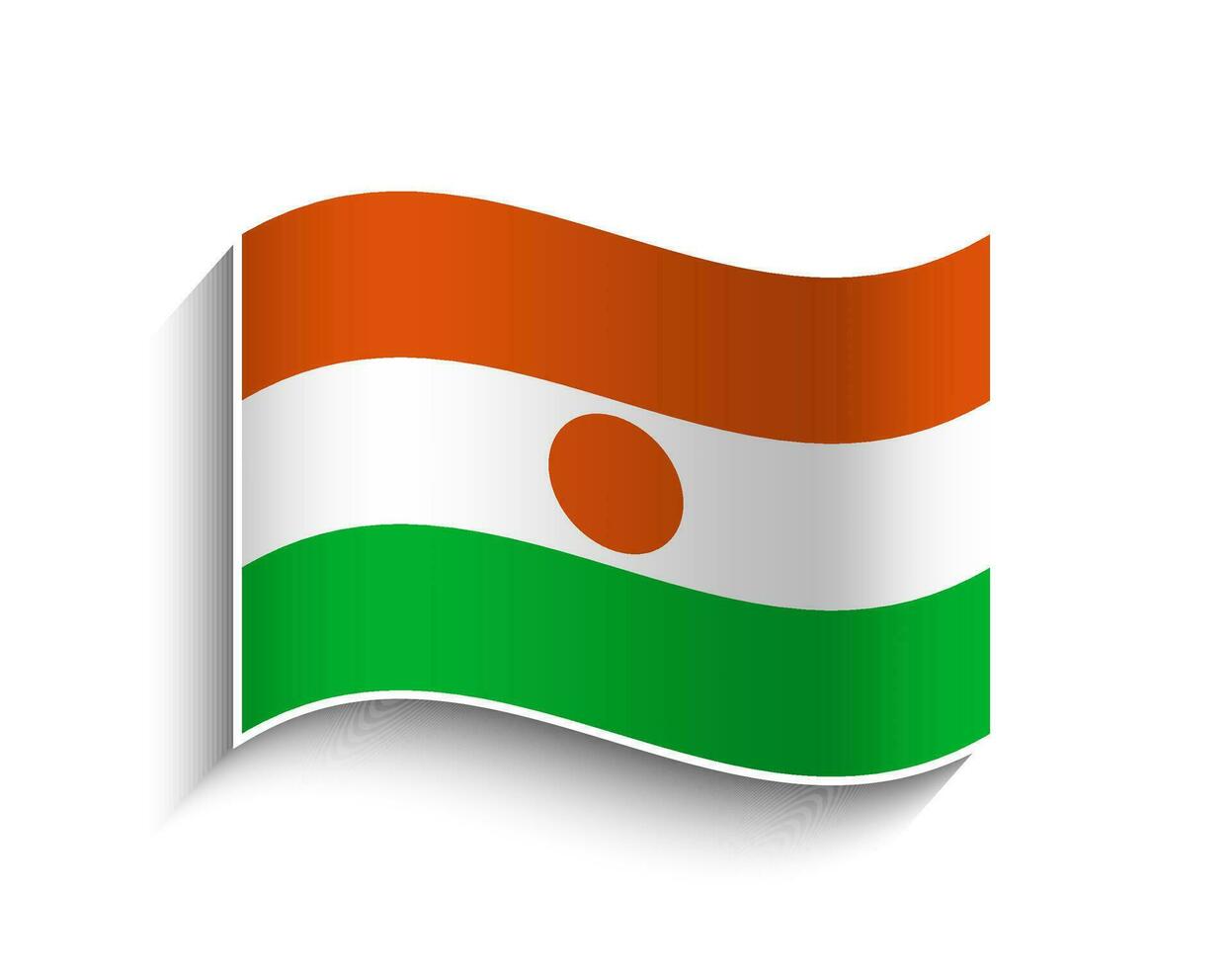 vector Níger ondulación bandera icono