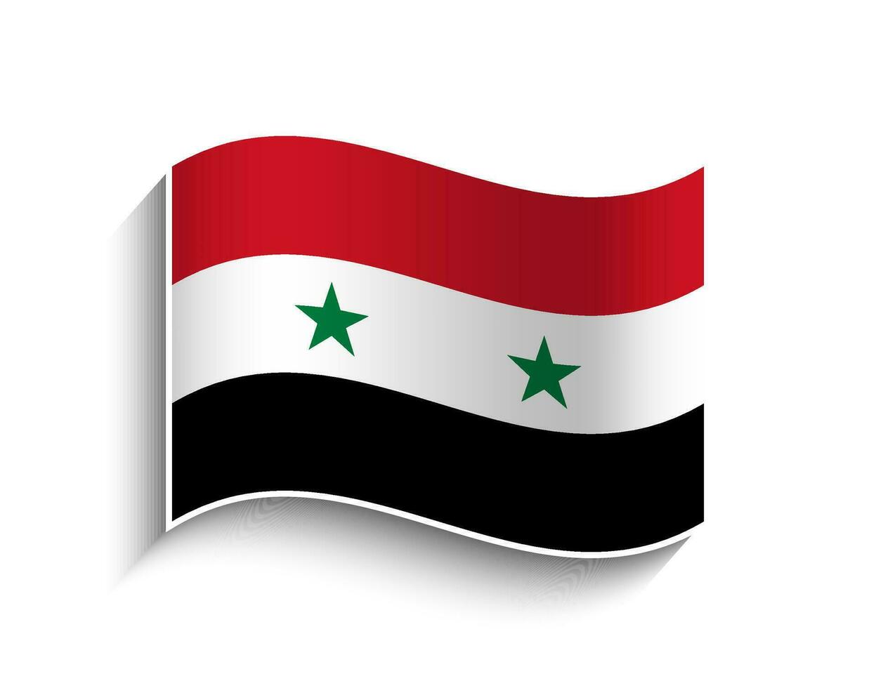 vector Siria ondulación bandera icono