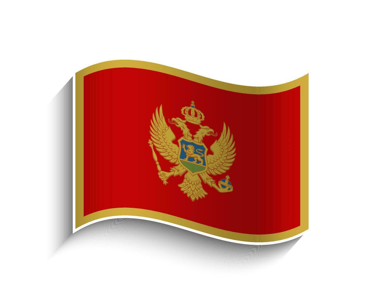 Vector Montenegro waving Flag Icon