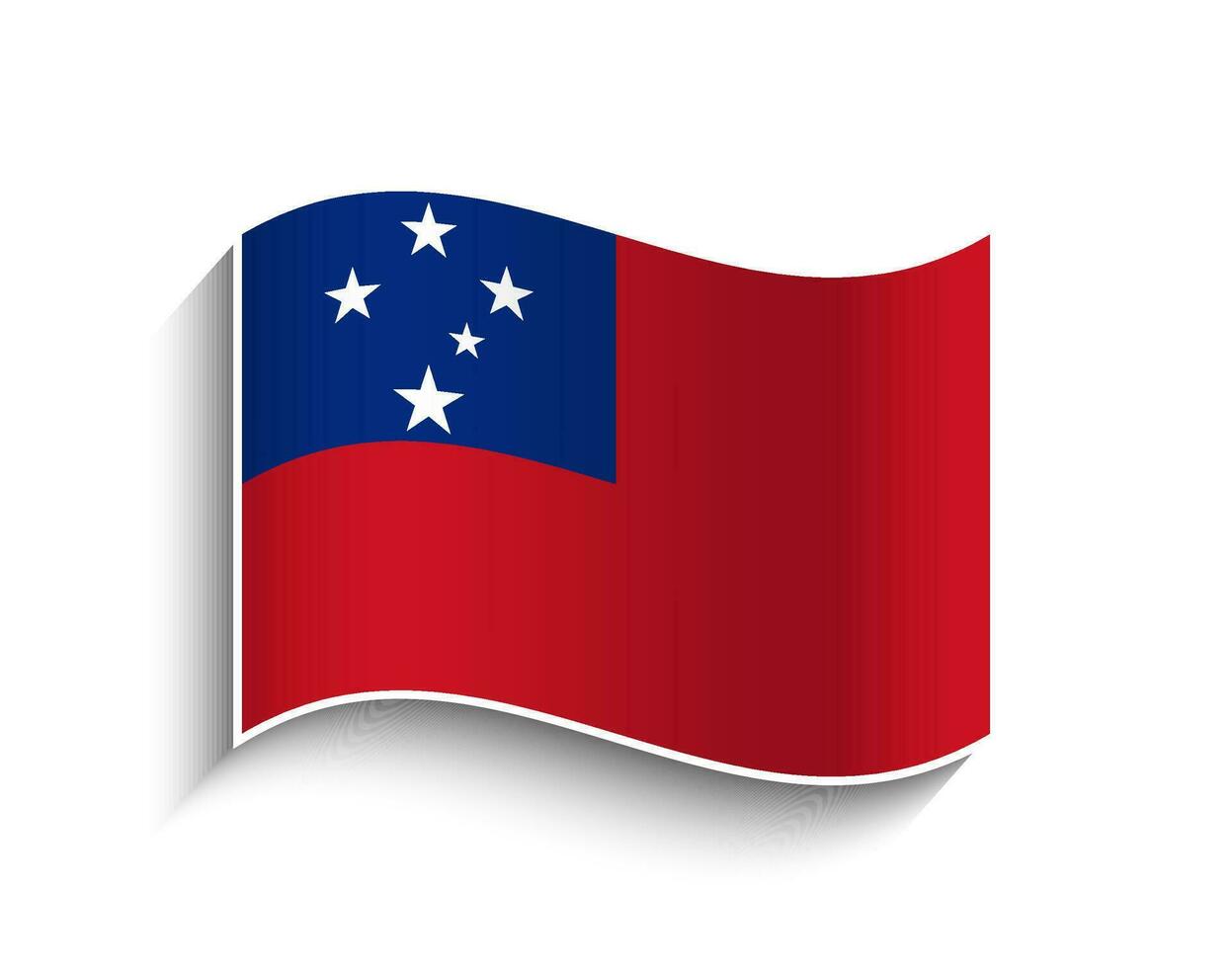 vector Samoa ondulación bandera icono