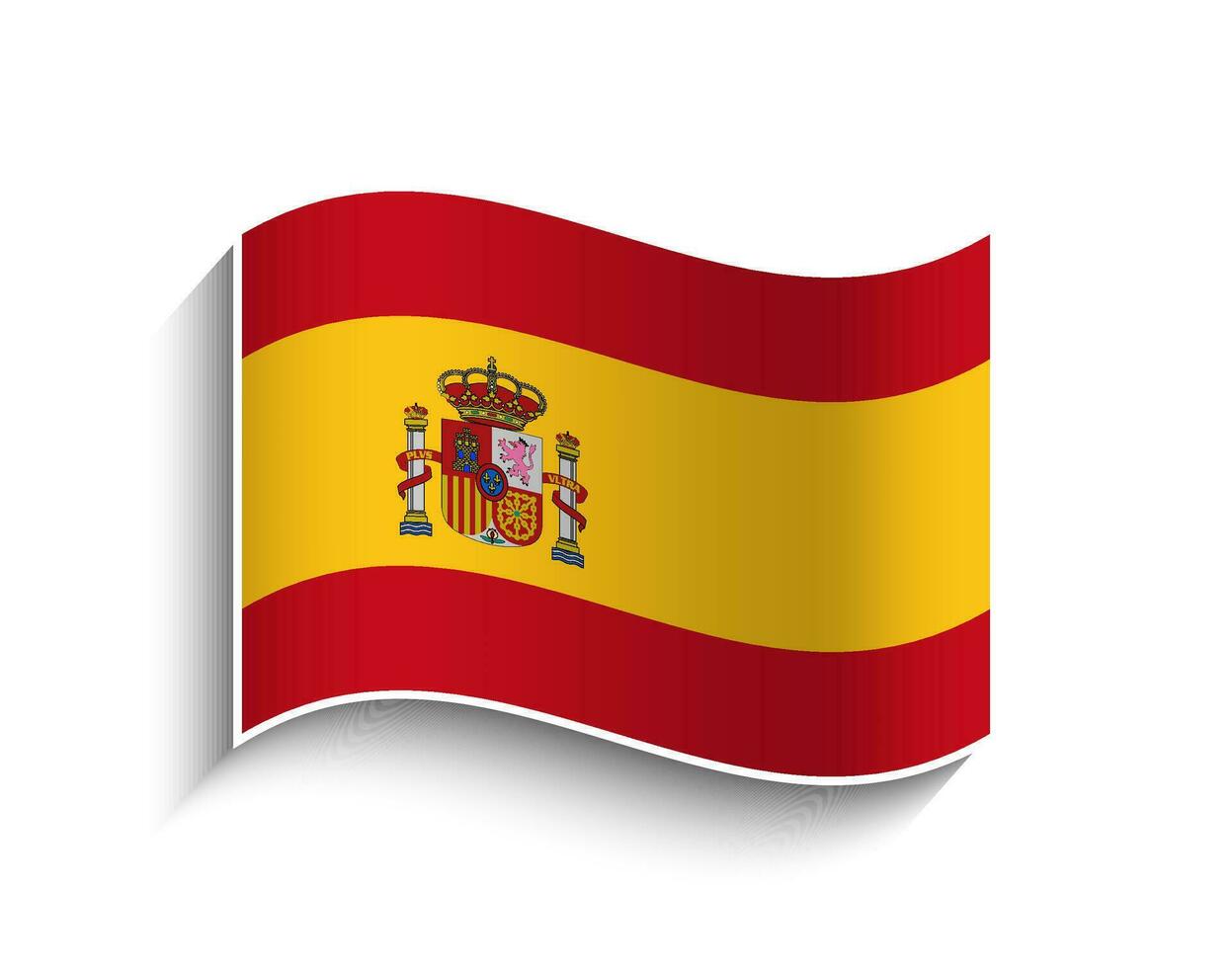 Vector Spain Waving Flag Icon