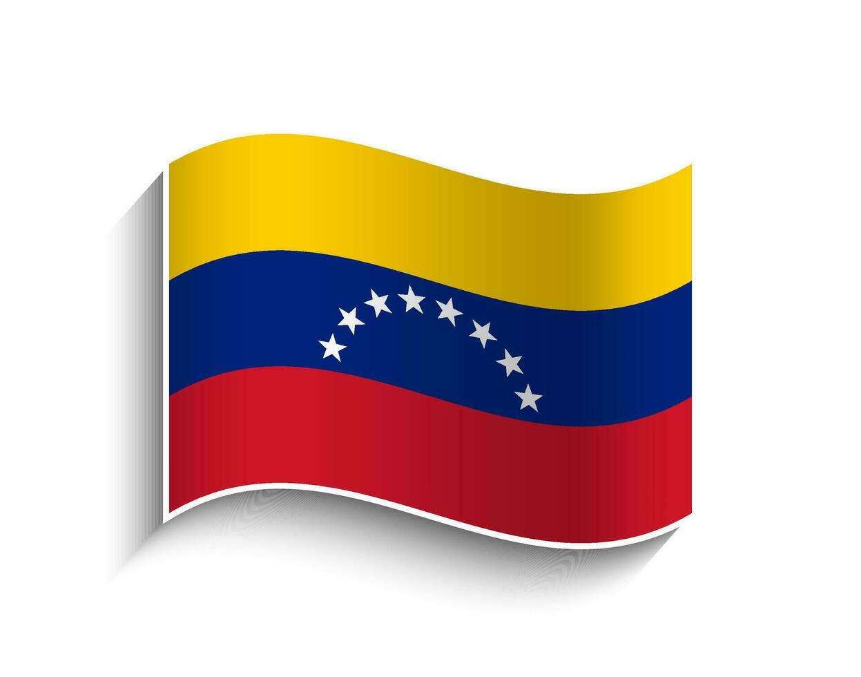 vector Venezuela ondulación bandera icono