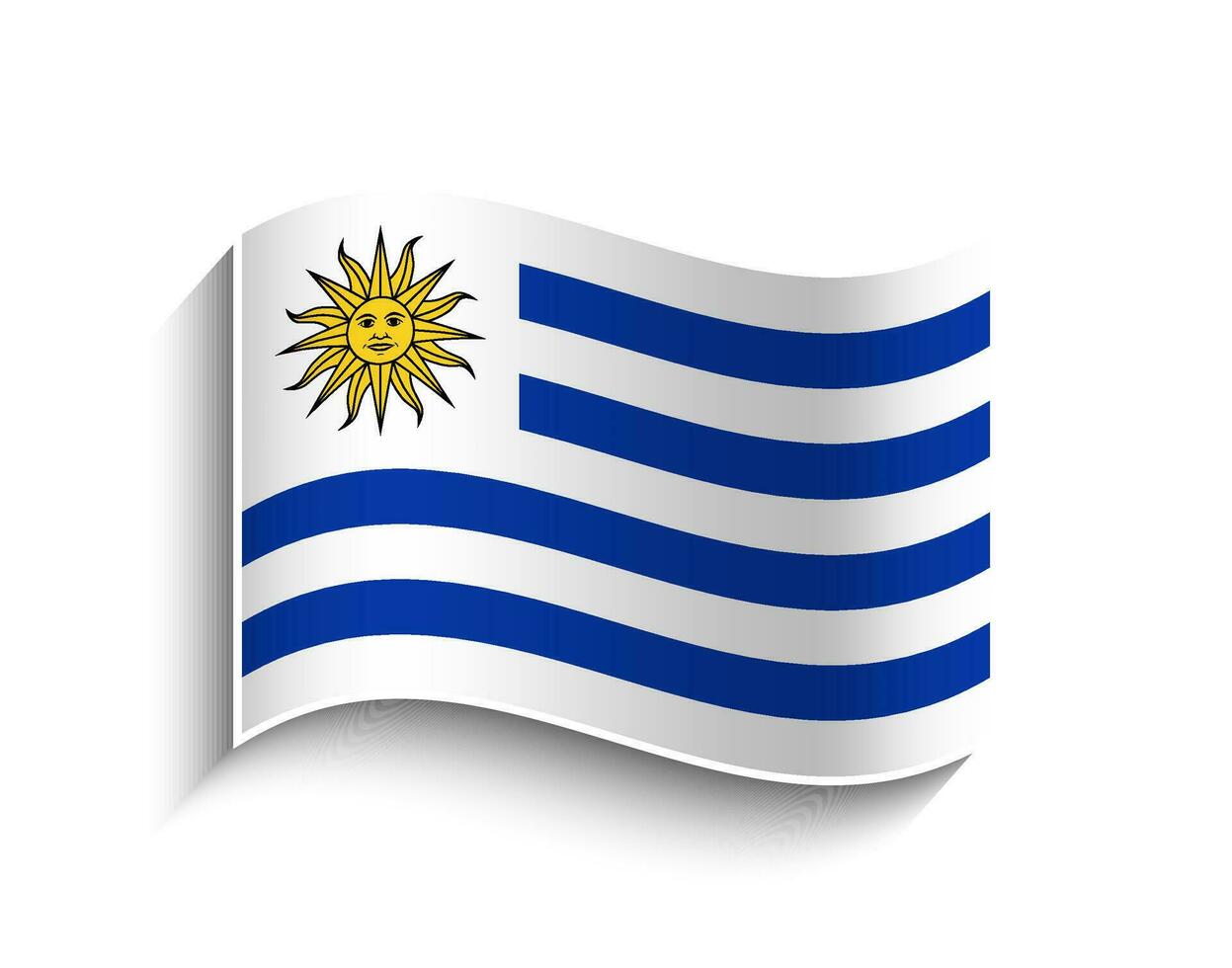 Vector Uruguay waving Flag Icon