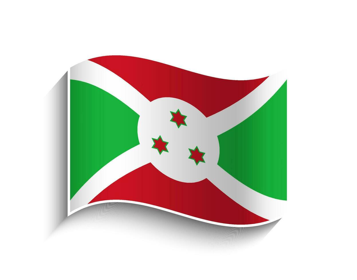 vector Burundi ondulación bandera icono