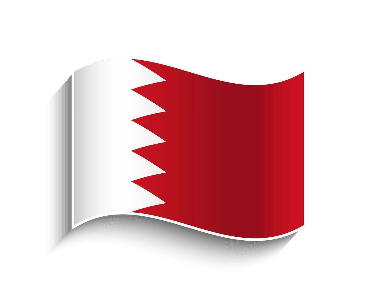 Vector Bahrain waving Flag Icon