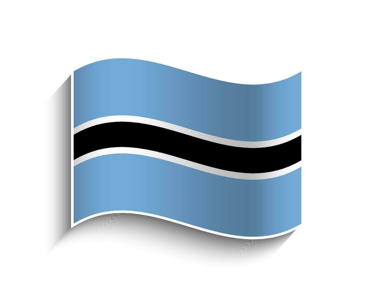 Vector Botswana waving Flag Icon