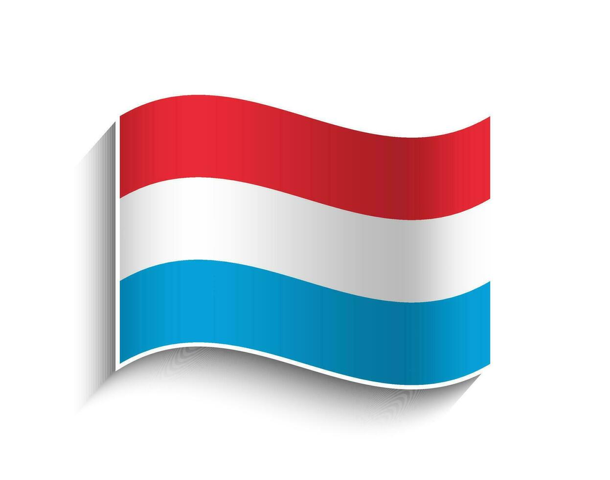 Vector Luxembourg waving Flag Icon