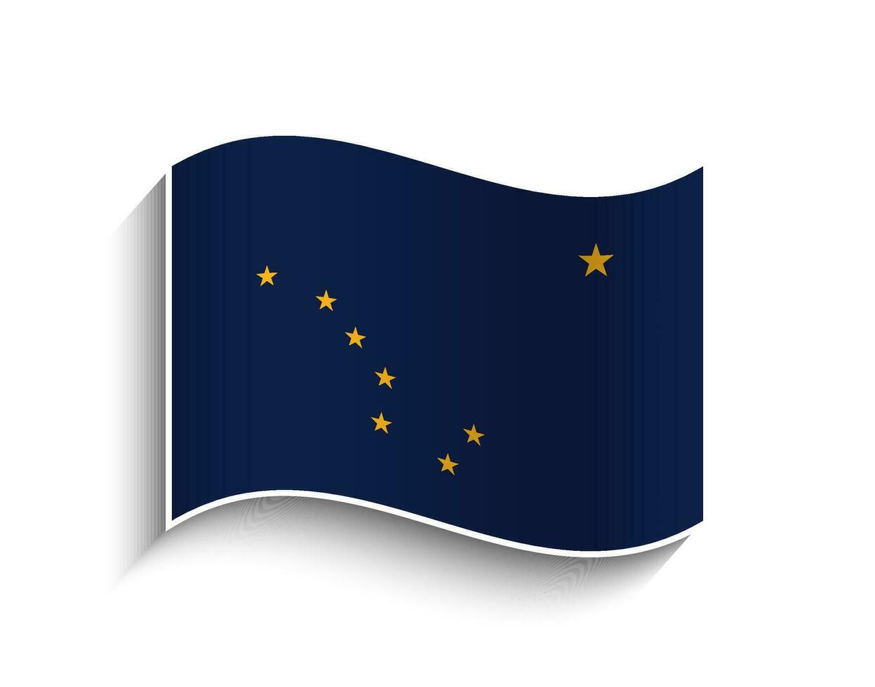 vector Alaska ondulación bandera icono