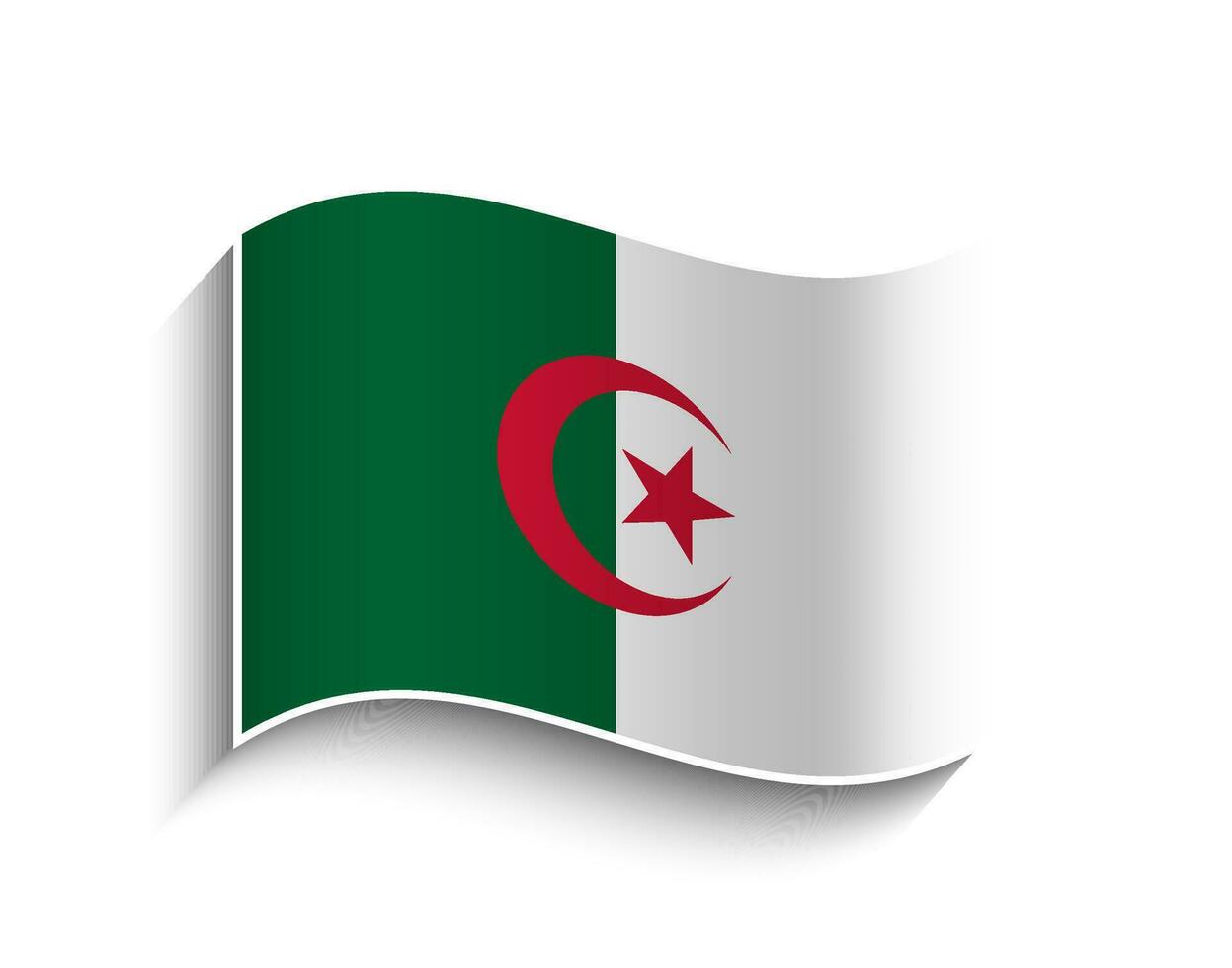 Vector Algeria Waving Flag Icon