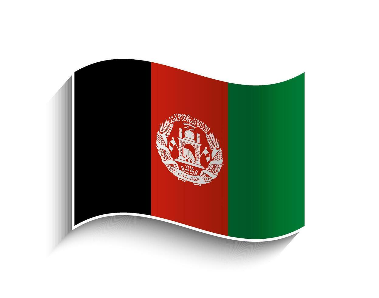 vector Afganistán ondulación bandera icono