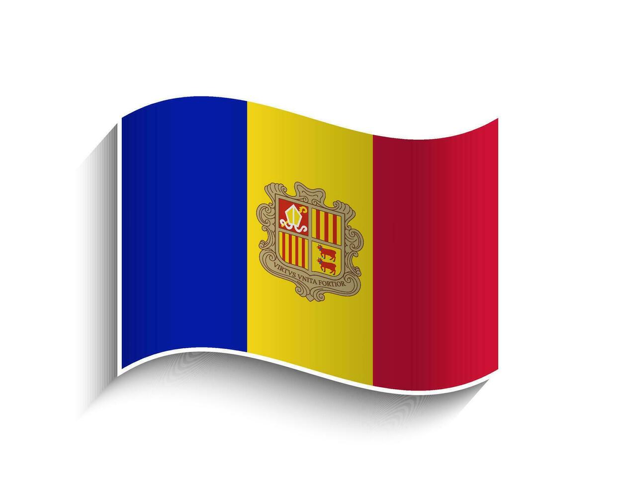 Vector Andorra waving Flag Icon