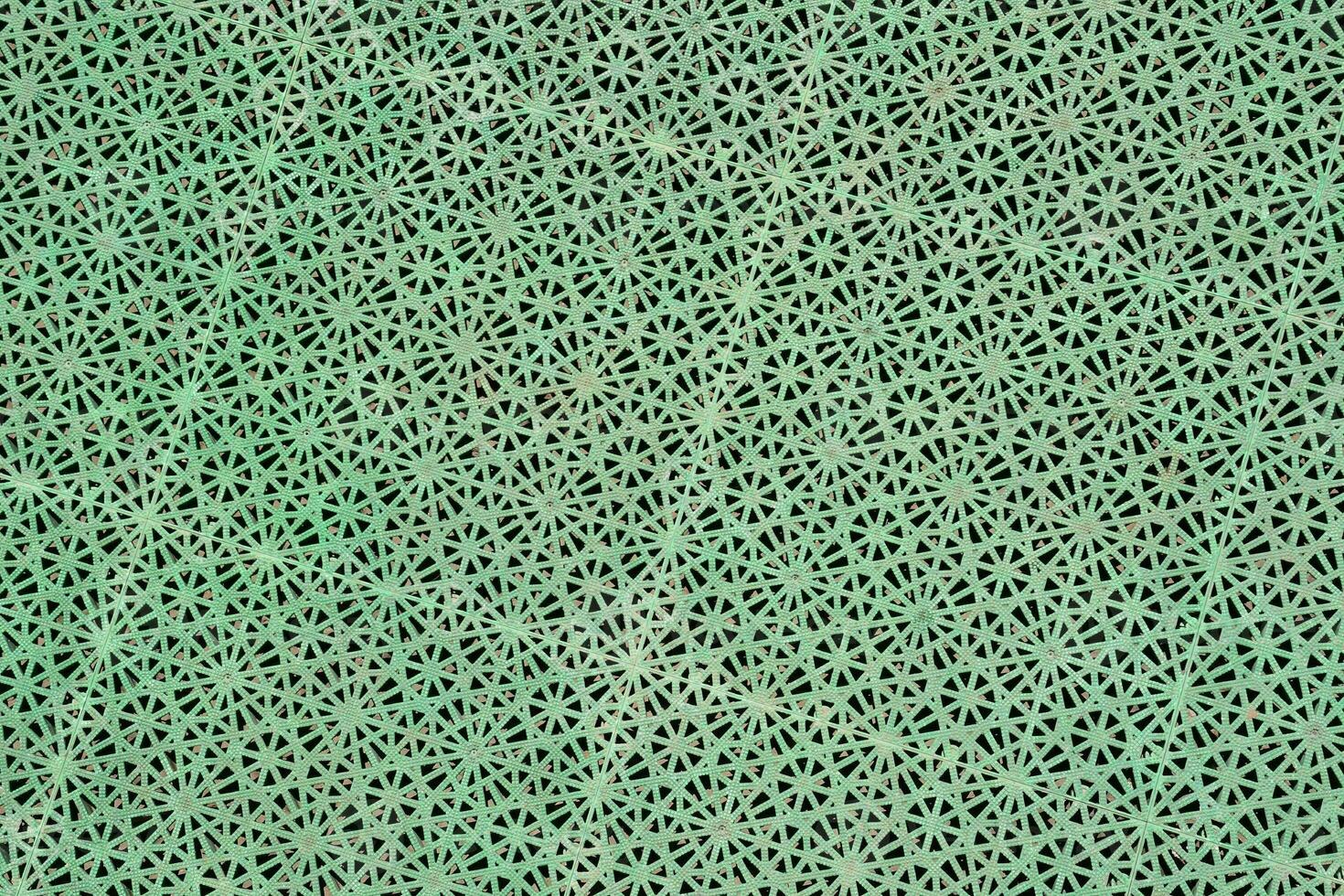 a green background with a pattern of holes photo